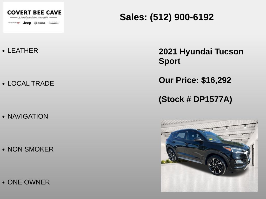 Used Car 2021 Hyundai Tucson  Sport For Sale Under $20,000 In Austin, Texas