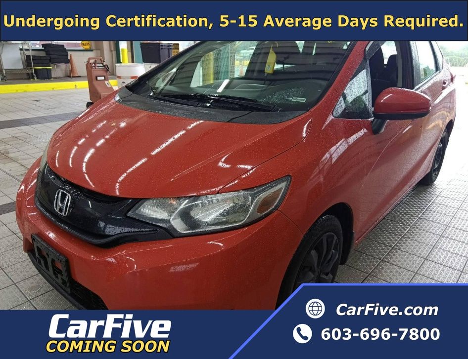 Red 2015 Honda Fit Hatchback Front-Wheel Drive Continuously Variable Transmission