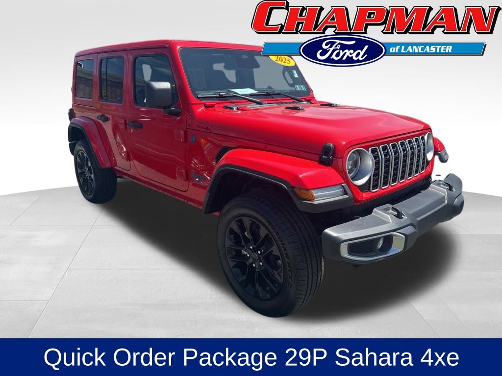 Firecracker Red Clearcoat 2025 Jeep Wrangler 4xe Sahara 4WD SUV / Crossover Four-Wheel Drive 8-Speed Automatic
