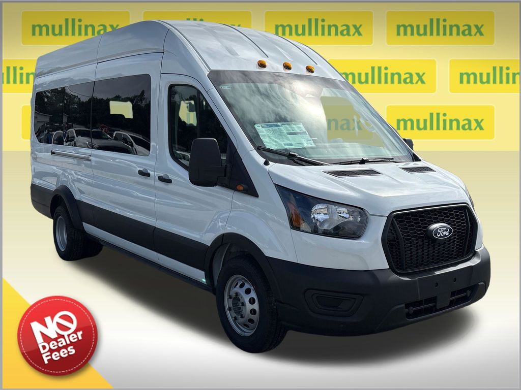 Oxford White 2026 Ford Transit Passenger 350 HD XL High Roof Extended LB DRW RWD Van Rear-Wheel Drive