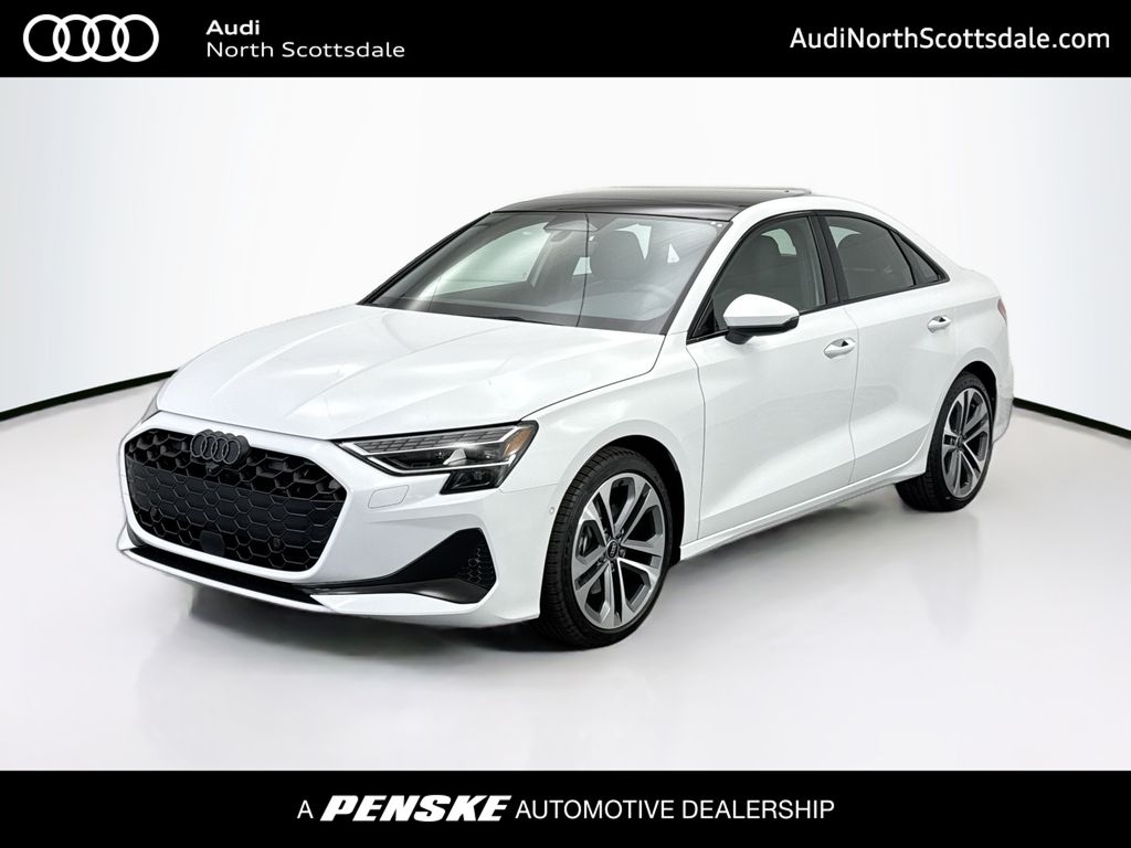 Glacier White Metallic 2026 Audi A3 Sedan All-Wheel Drive 7-Speed Automatic