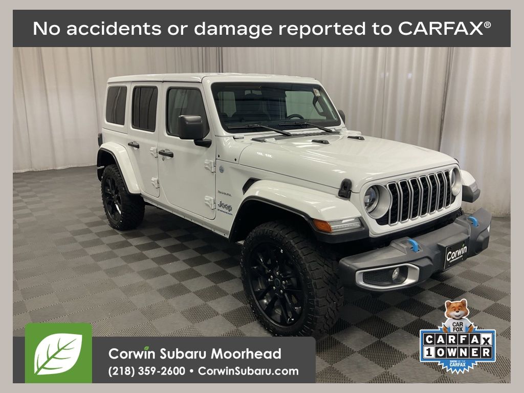 Bright White Clearcoat 2024 Jeep Wrangler 4xe SUV / Crossover Four-Wheel Drive 8-Speed Automatic