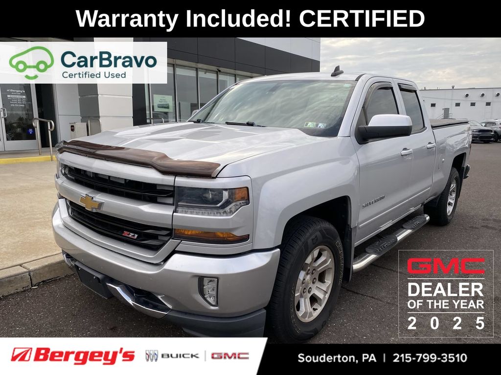 Silver Ice Metallic 2016 Chevrolet Silverado 1500 Pickup Truck Four-Wheel Drive 6-Speed Automatic Overdrive