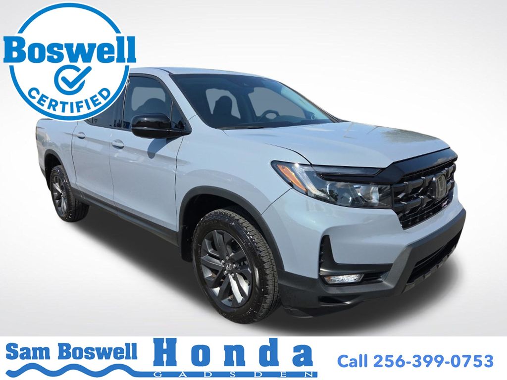 Sonic Gray Pearl 2025 Honda Ridgeline Pickup Truck All-Wheel Drive 9-Speed Automatic
