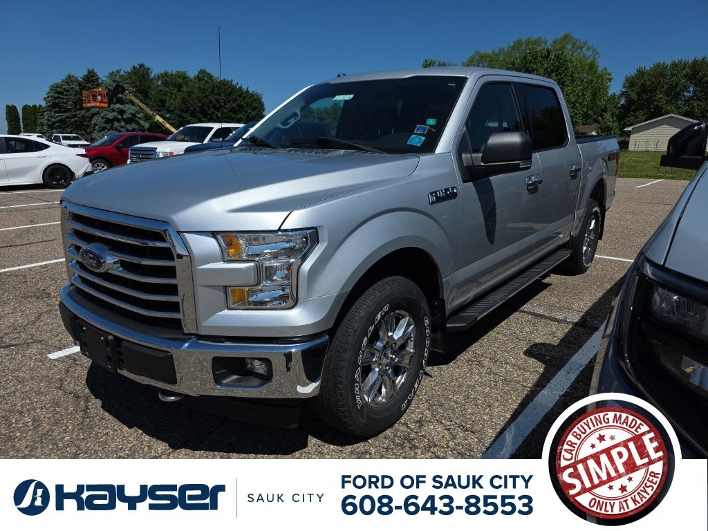 Ingot Silver 2017 Ford F-150 XLT SuperCrew 4WD Pickup Truck Four-Wheel Drive 6-Speed Automatic