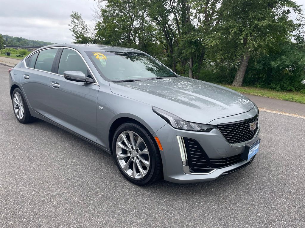 Argent Silver Metallic 2023 Cadillac CT5 Sedan Rear-Wheel Drive Automatic