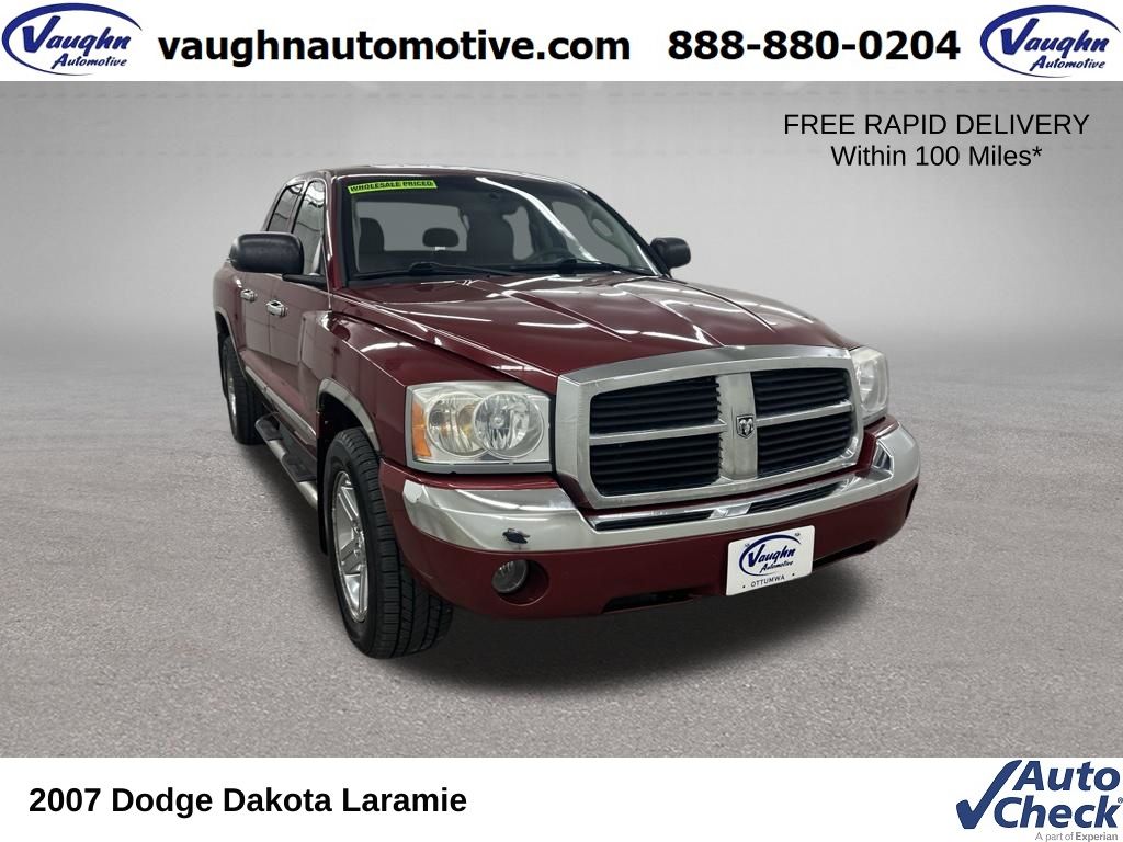 Inferno Red Crystal Pearl 2007 Dodge Dakota Pickup Truck Four-Wheel Drive 5-Speed Automatic