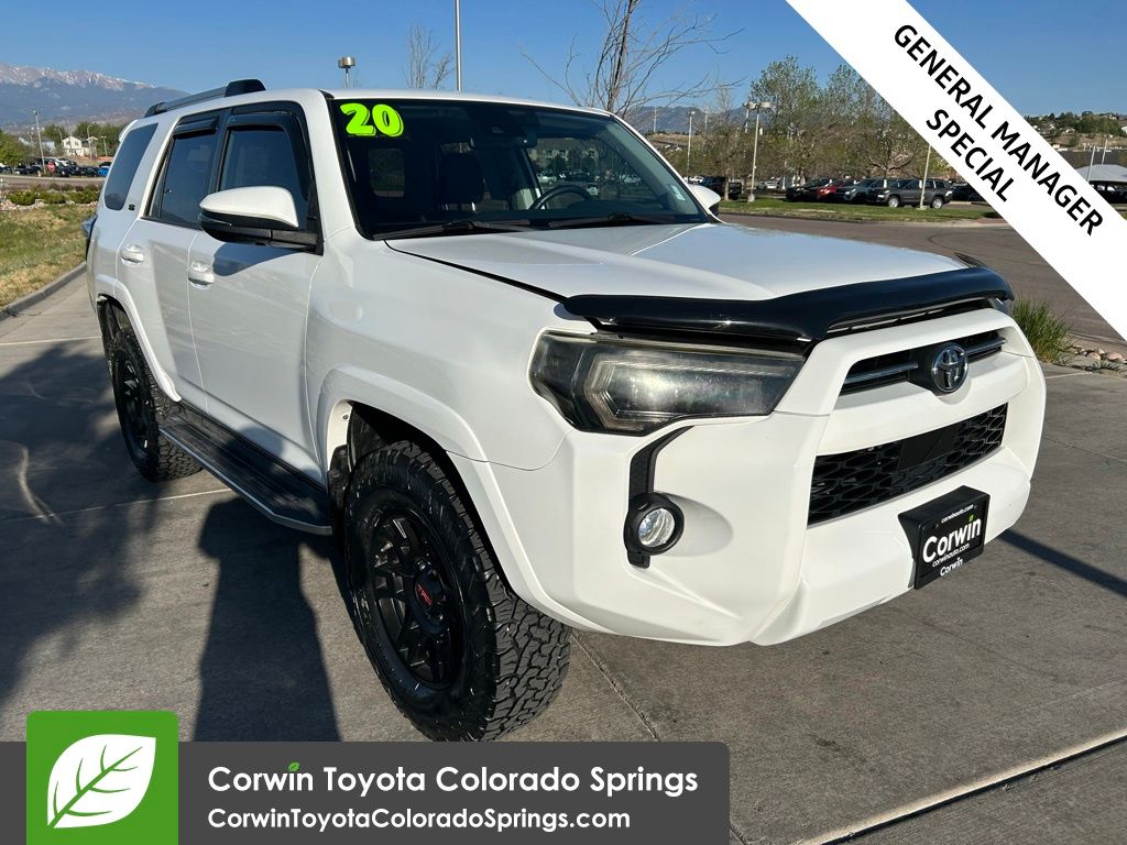 Super White 2020 Toyota 4Runner SUV / Crossover Four-Wheel Drive 5-Speed Automatic Overdrive