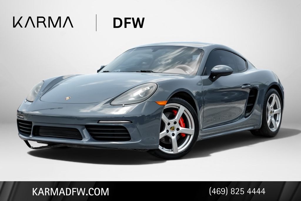 Gray (Graphite Blue Metallic) 2017 Porsche 718 Cayman Coupe Rear-Wheel Drive 7-Speed Automatic