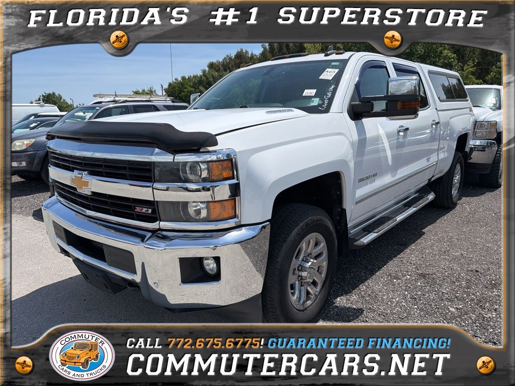 Summit White 2016 Chevrolet Silverado 3500HD LTZ Crew Cab 4WD Pickup Truck Four-Wheel Drive 6-Speed Automatic