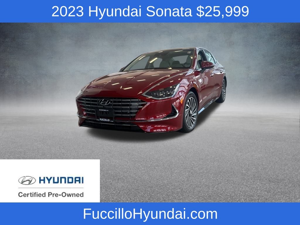 Ultimate Red 2023 Hyundai Sonata Hybrid Limited FWD Sedan Front-Wheel Drive 6-Speed Automatic