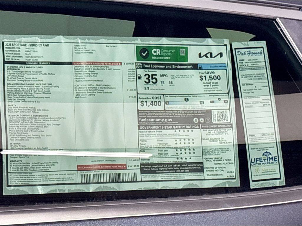 2026 Kia Sportage Hybrid EX