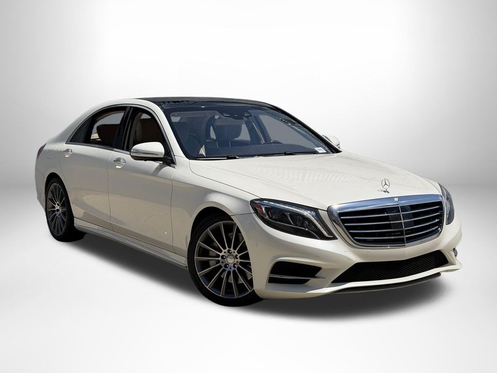 Diamond White 2015 Mercedes-Benz S-Class Sedan Rear-Wheel Drive 7-Speed Automatic