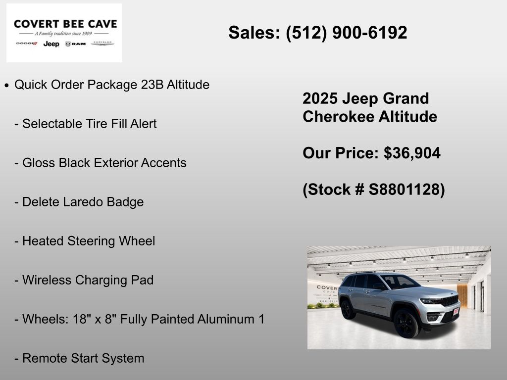 New Car 2025 Jeep Grand Cherokee  For Sale Under $40,000 In Austin, Texas
