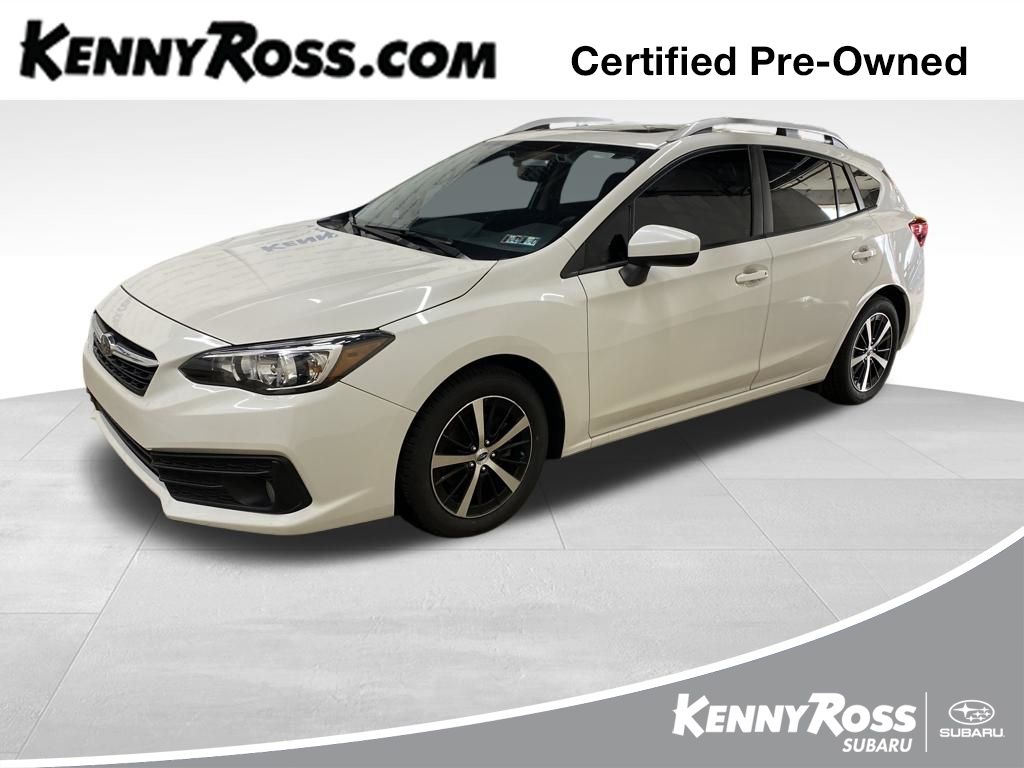 Crystal White Pearl 2023 Subaru Impreza Premium Wagon AWD Wagon All-Wheel Drive Continuously Variable Transmission