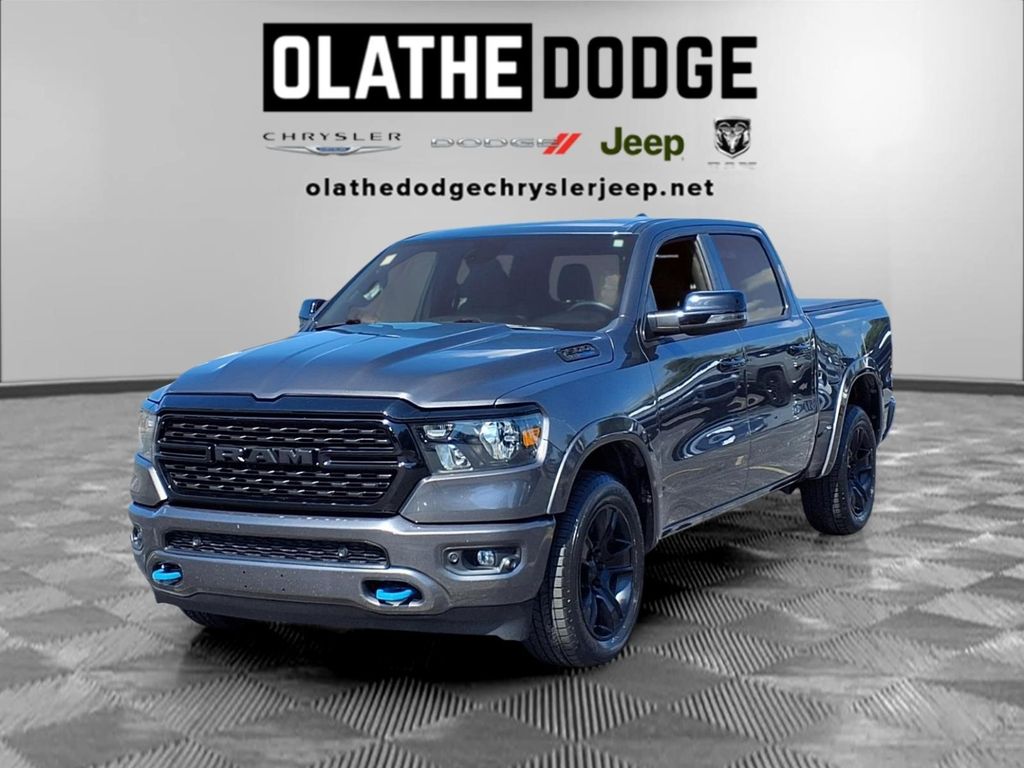 Gray (Granite Crystal Metallic Clearcoat) 2023 RAM 1500 Pickup Truck Four-Wheel Drive 8-Speed Automatic