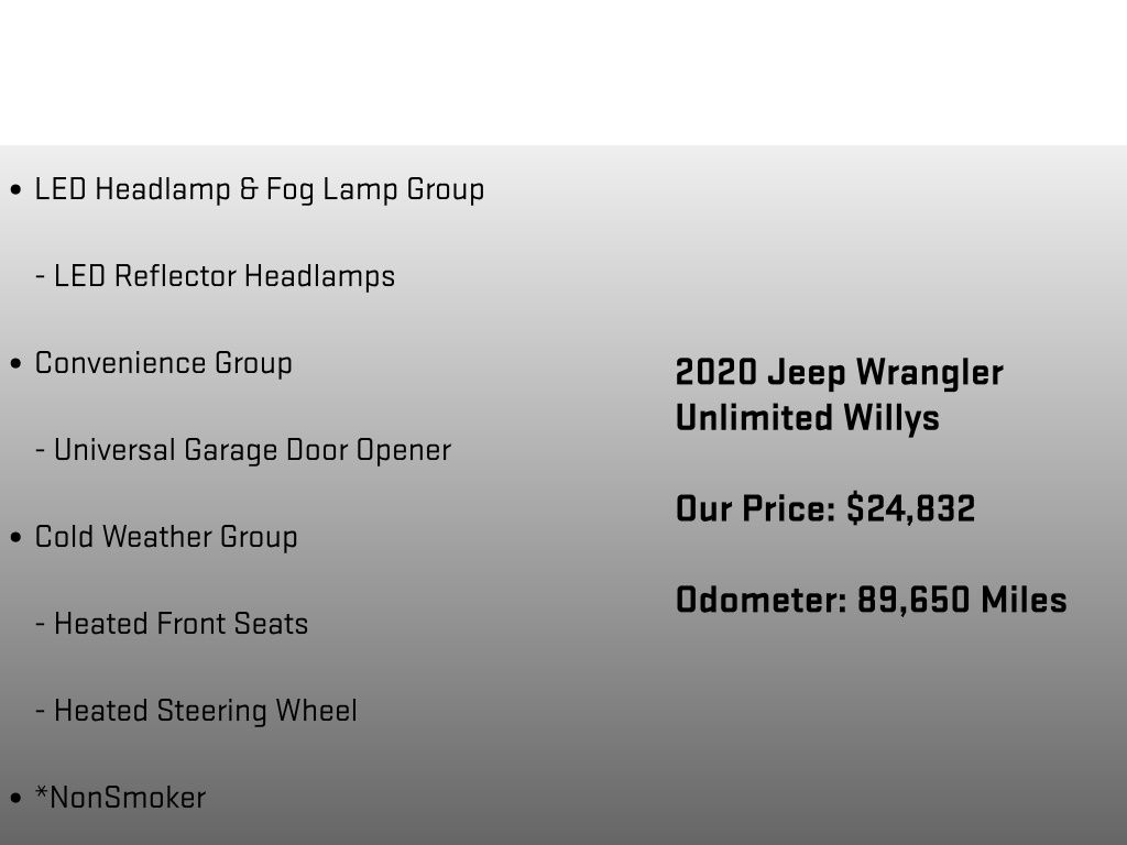 2020 Jeep Wrangler Unlimited Willys Gray at Grove City Ford