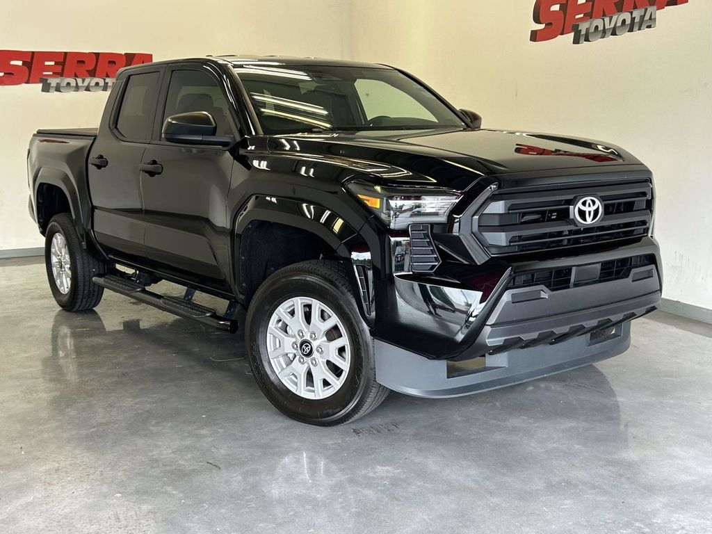 Black 2024 Toyota Tacoma Pickup Truck Four-Wheel Drive 6-Speed Manual