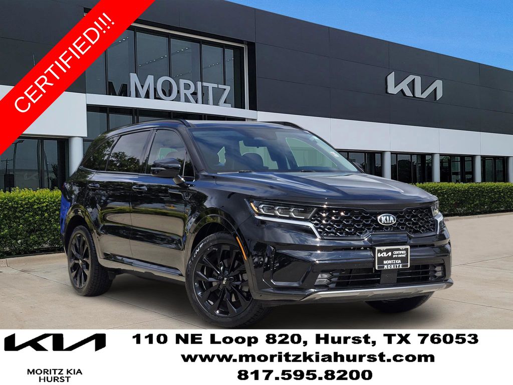 Ebony Black 2021 Kia Sorento SX FWD SUV / Crossover Front-Wheel Drive 8-Speed Dual Clutch