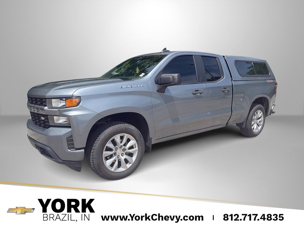 Gray (Steel Metallic) 2020 Chevrolet Silverado 1500 Pickup Truck Four-Wheel Drive 6-Speed Automatic Overdrive