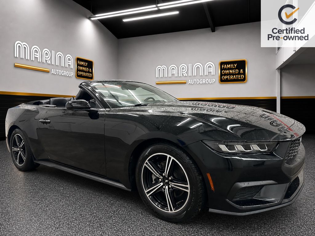 Shadow Black 2025 Ford Mustang Convertible Rear-Wheel Drive Automatic