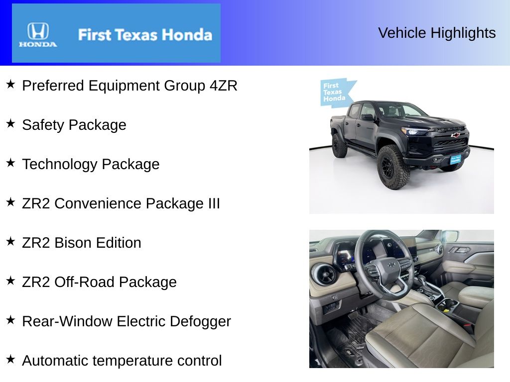 Used Car 2024 Chevrolet Colorado  Zr2 For Sale In Austin, Texas