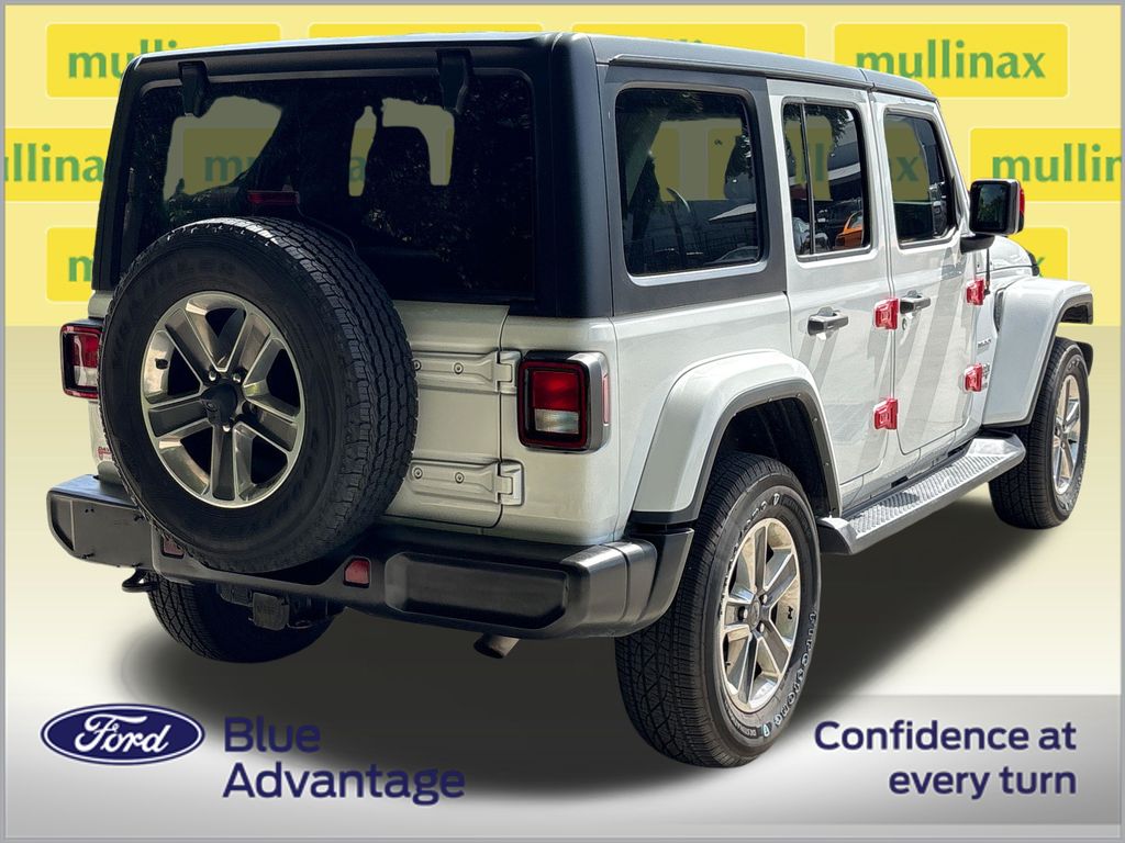 Certified Used 2021 White Jeep Unlimited Sahara image 4