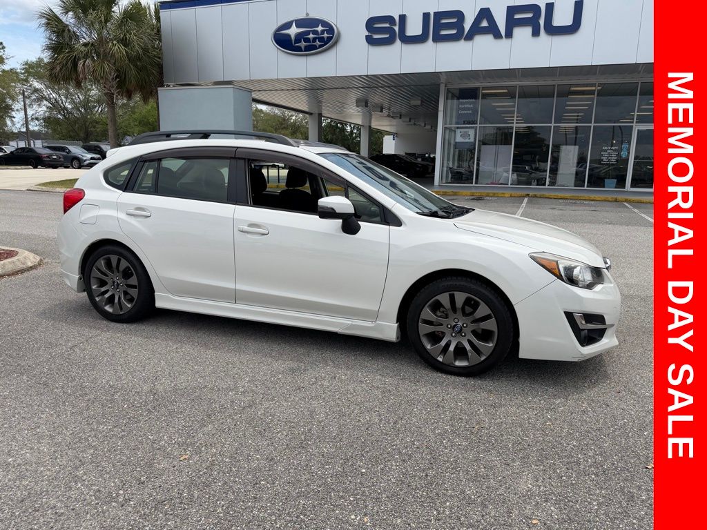 Crystal White Pearl 2016 Subaru Impreza 2.0i Sport Premium Hatchback AWD Hatchback All-Wheel Drive Continuously Variable Transmission