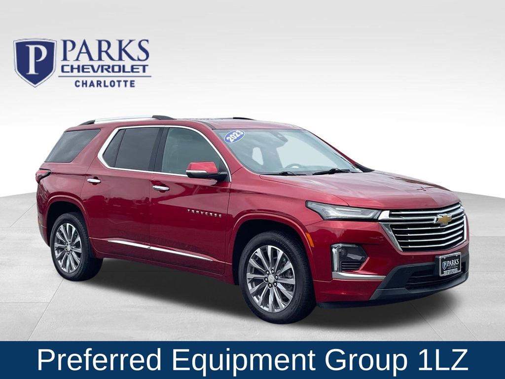 Radiant Red 2023 Chevrolet Traverse SUV / Crossover Four-Wheel Drive 9-Speed Automatic