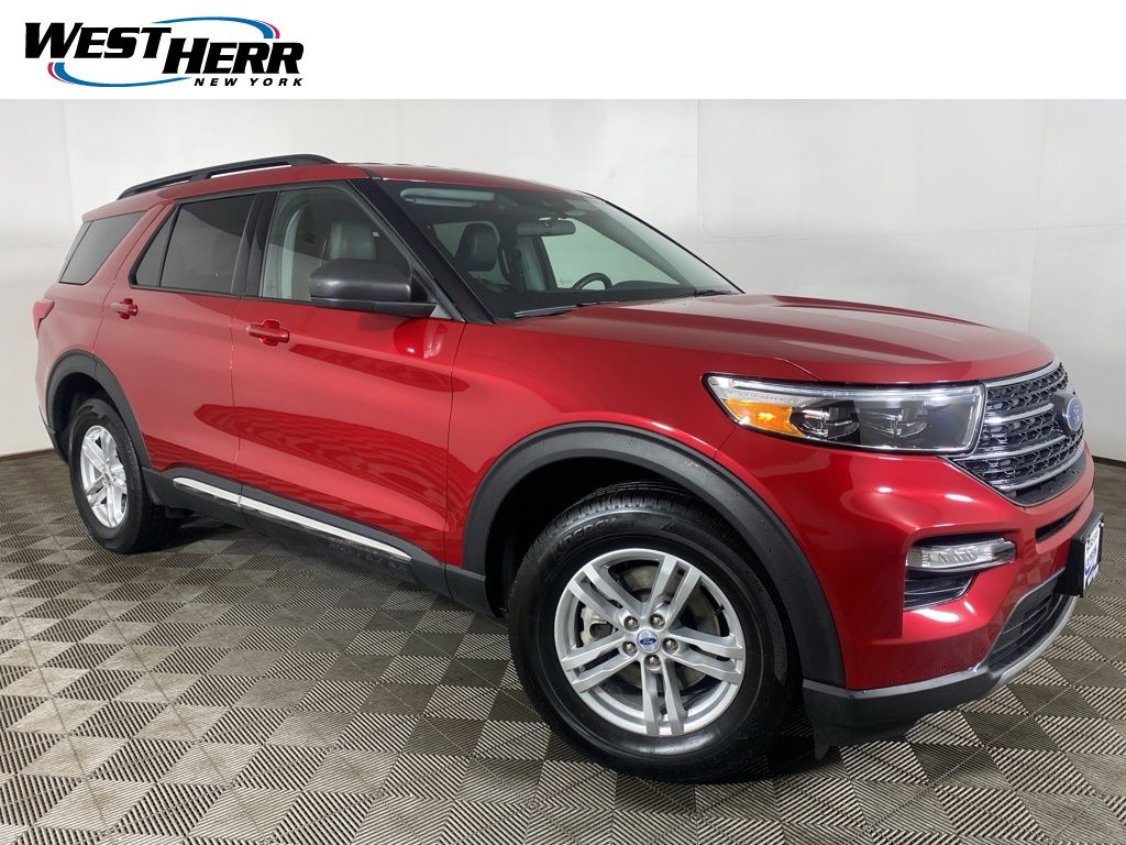 Rapid Red Metallic Tinted Clearcoat 2023 Ford Explorer XLT AWD SUV / Crossover All-Wheel Drive Automatic