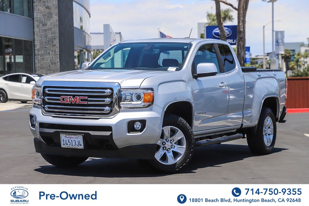 Quicksilver Metallic 2017 GMC Canyon SLE Ext. Cab LB 4WD Pickup Truck Four-Wheel Drive 8-Speed Automatic