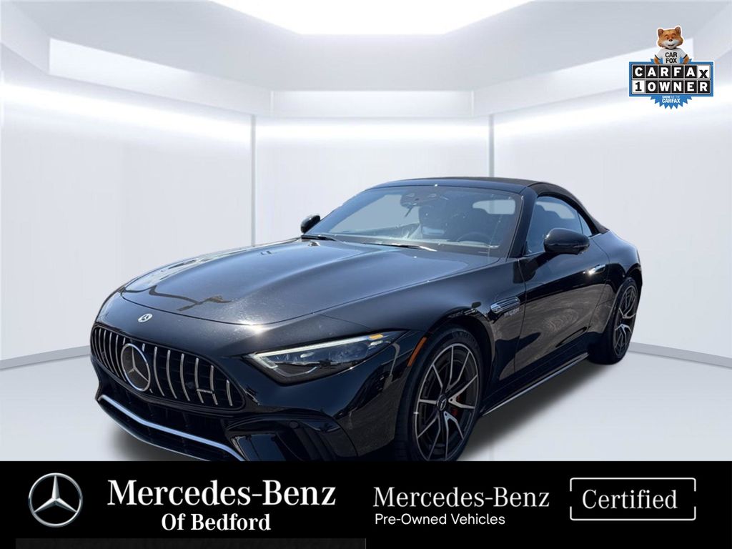 Obsidian Black Metallic 2022 Mercedes-Benz SL-Class Convertible All-Wheel Drive 9-Speed Automatic