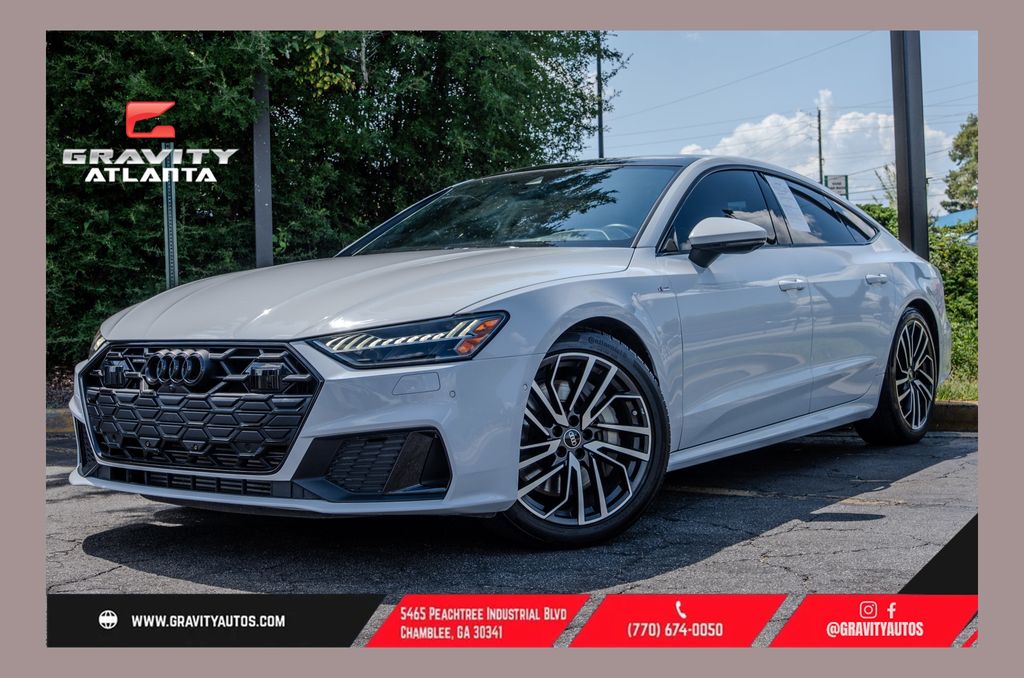 Glacier White Metallic 2024 Audi A7 Sedan All-Wheel Drive 7-Speed Automatic