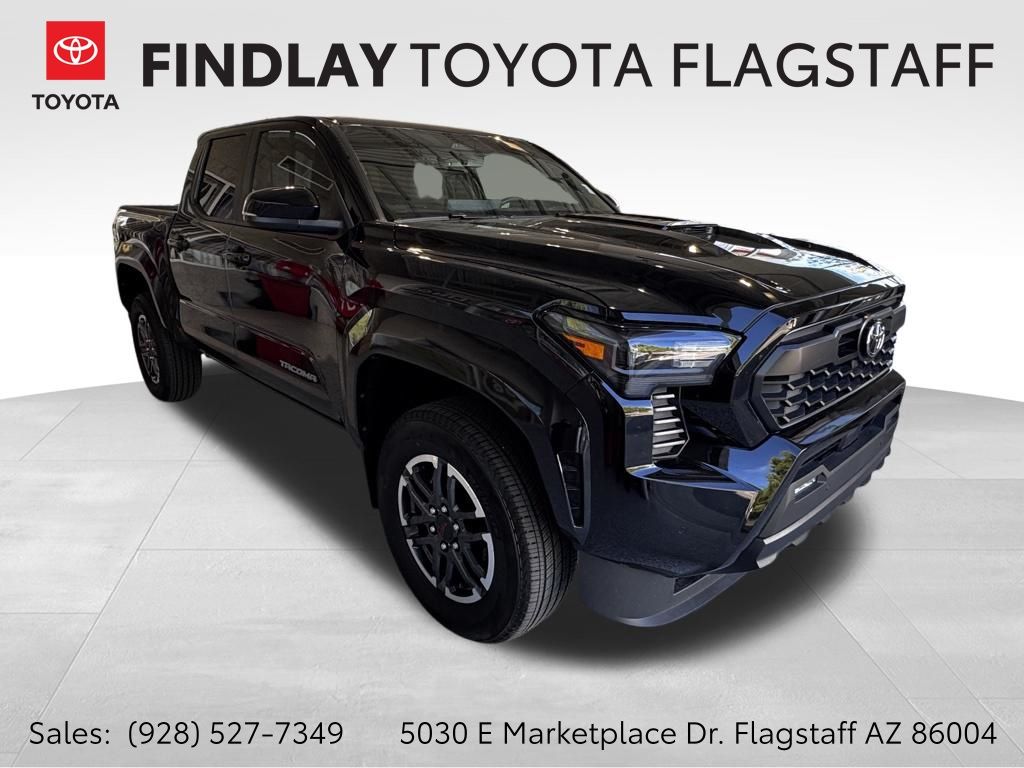 Black 2024 Toyota Tacoma TRD Sport Double Cab 4WD Pickup Truck Four-Wheel Drive 8-Speed Automatic