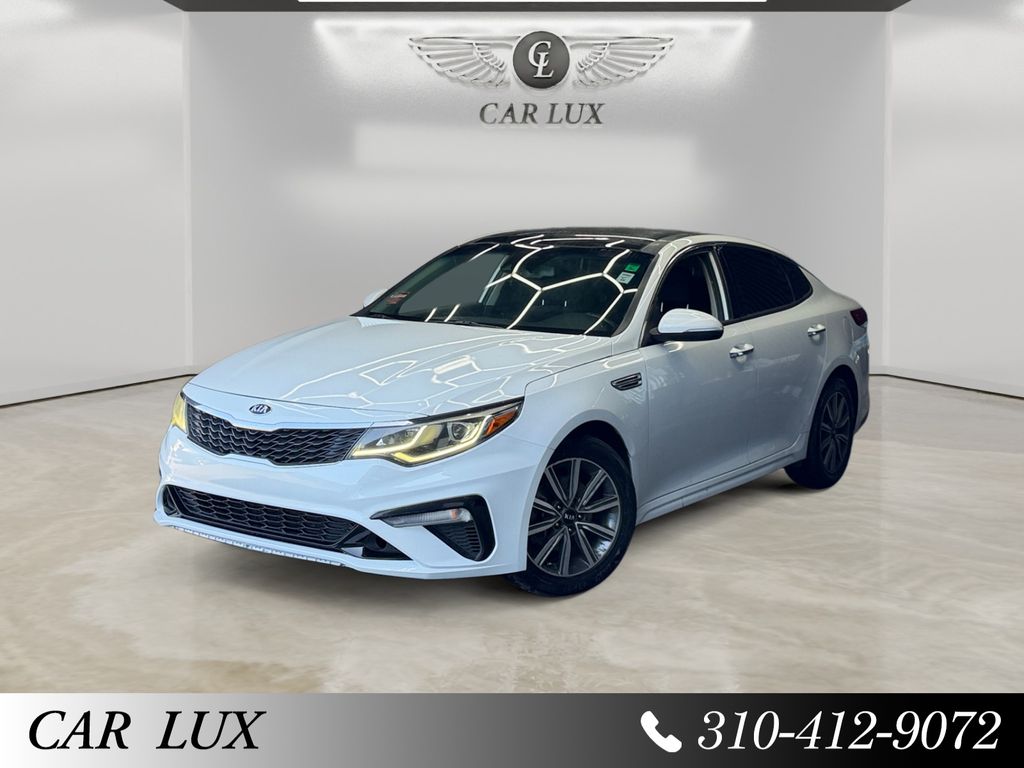 Snow White Pearl 2019 Kia Optima Sedan Front-Wheel Drive 6-Speed Automatic
