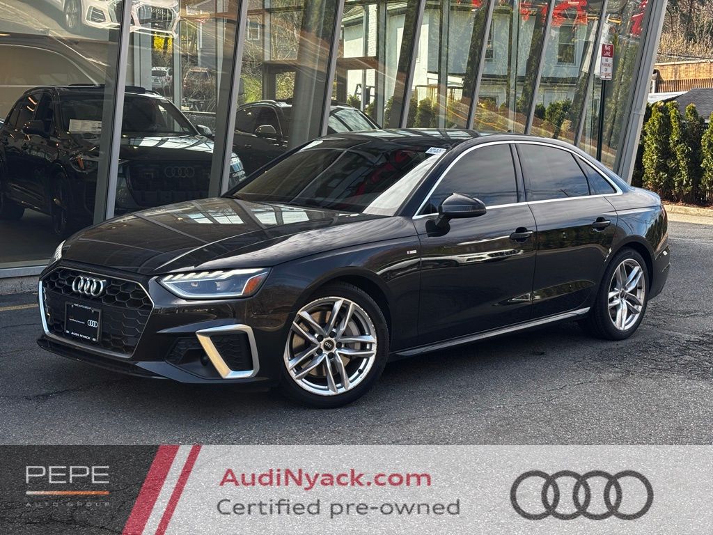 Mythos Black Metallic 2023 Audi A4 quattro Premium S Line 45 TFSI AWD Sedan All-Wheel Drive 7-Speed Automatic