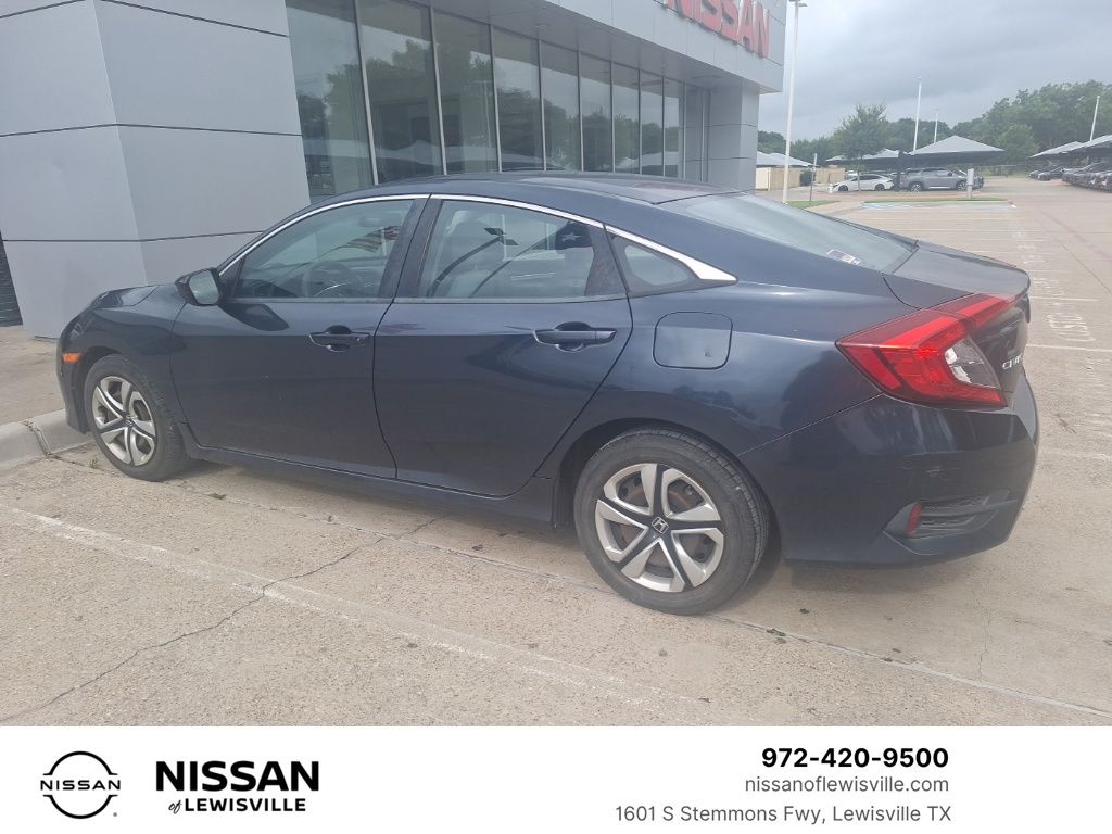 Blue 2016 Honda Civic LX Sedan Front-Wheel Drive Continuously Variable Transmission