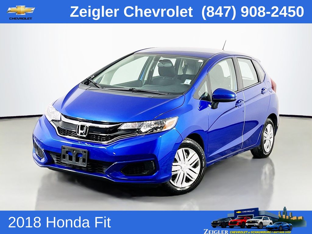 Aegean Blue Metallic 2018 Honda Fit Hatchback Front-Wheel Drive Continuously Variable Transmission