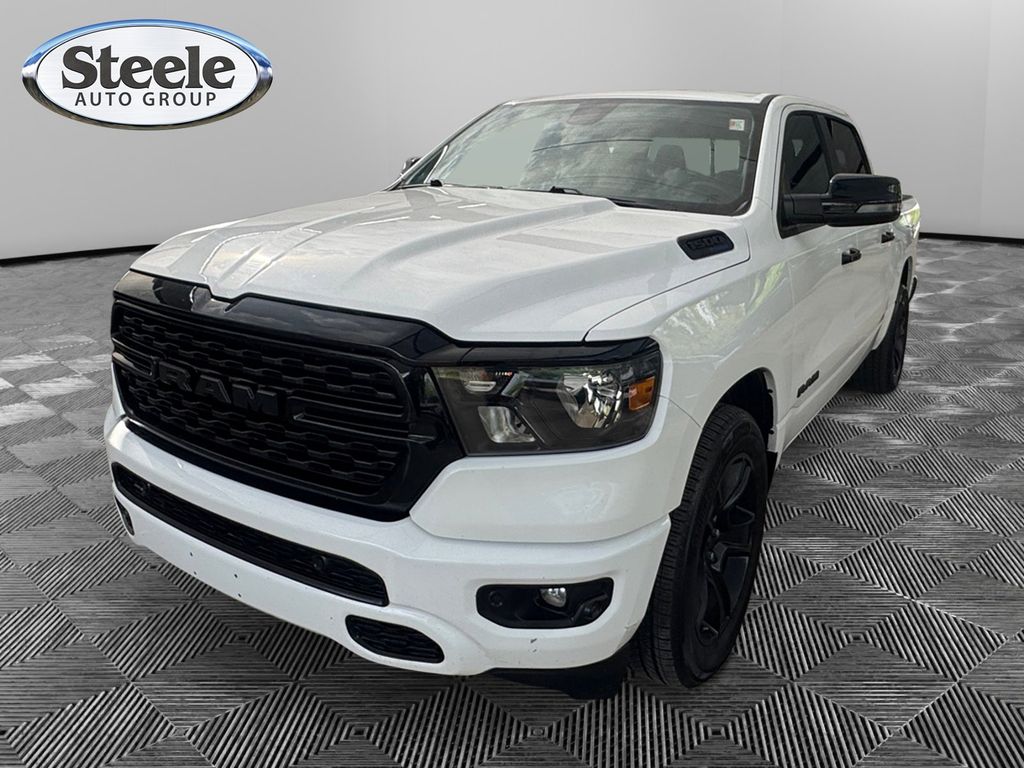 Bright White Clearcoat 2023 RAM 1500 Big Horn Crew Cab RWD Pickup Truck 4X2 8-Speed Automatic