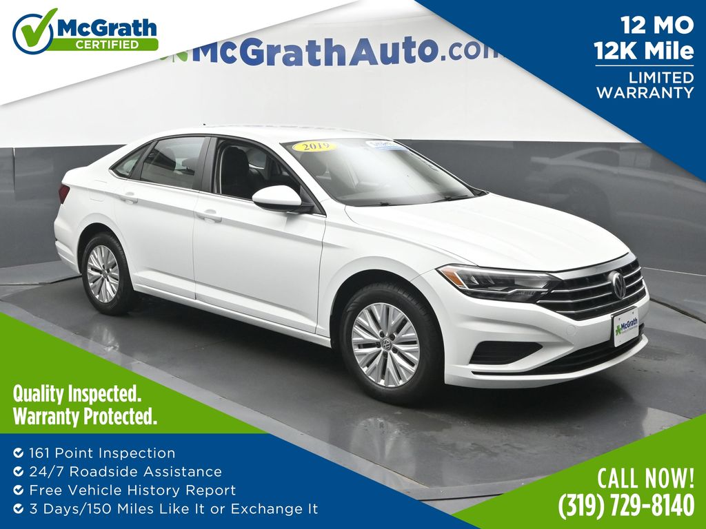 Pure White 2019 Volkswagen Jetta Sedan Front-Wheel Drive 8-Speed Automatic
