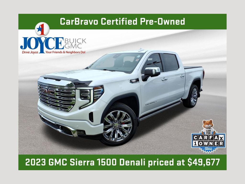 White Frost Tricoat 2023 GMC Sierra 1500 Pickup Truck Four-Wheel Drive Automatic