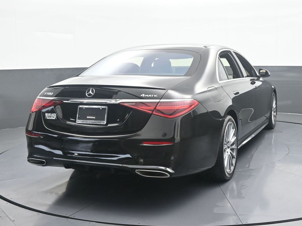 Used 2021 Obsidian Black/designo Diamon White Mercedes-Benz S 580 image 5