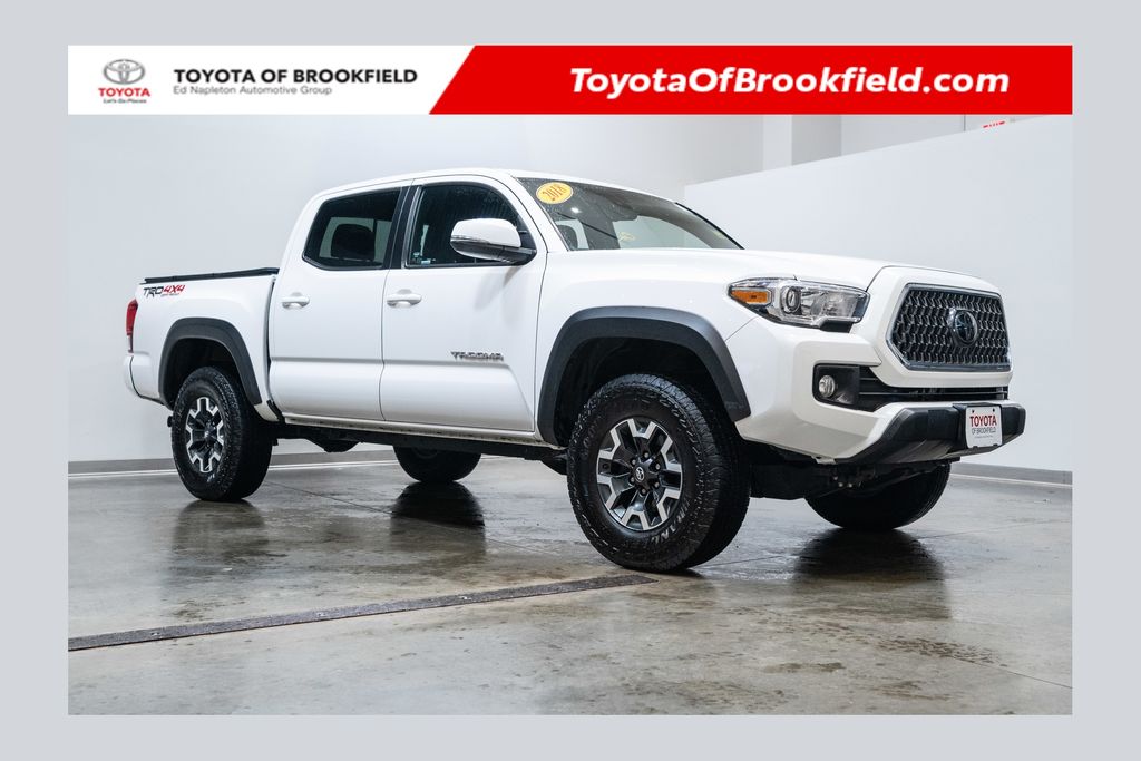 Super White 2018 Toyota Tacoma TRD Off Road Double Cab 4WD Pickup Truck Four-Wheel Drive 6-Speed Automatic