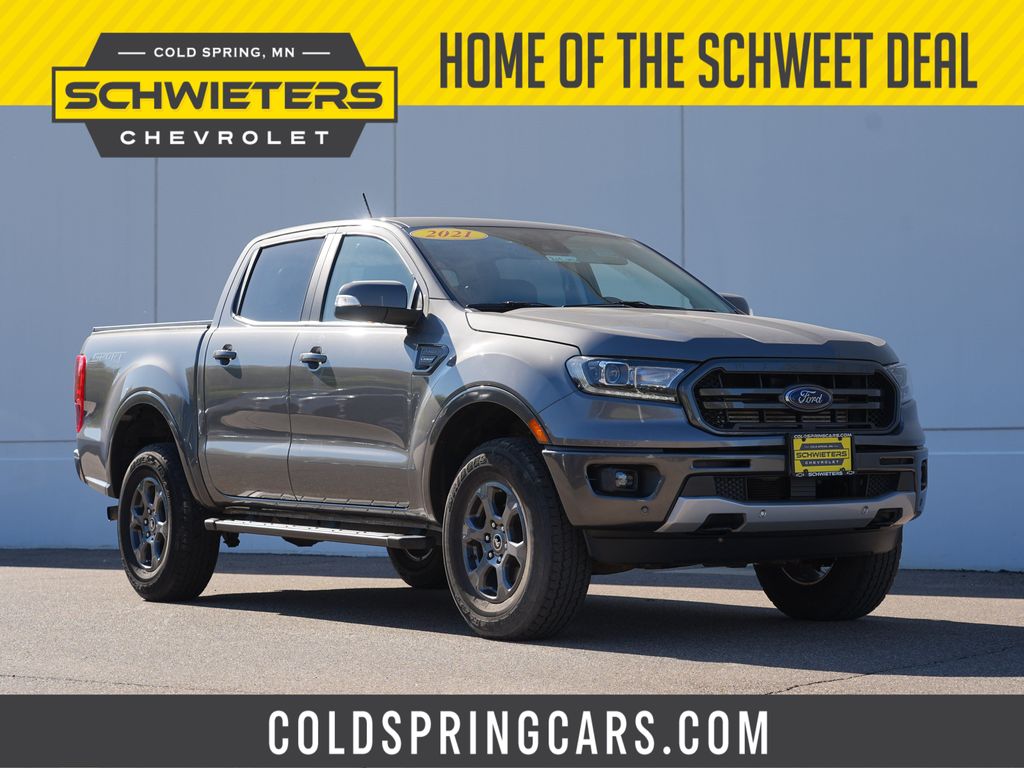 Gray Metallic 2021 Ford Ranger Pickup Truck Four-Wheel Drive Automatic