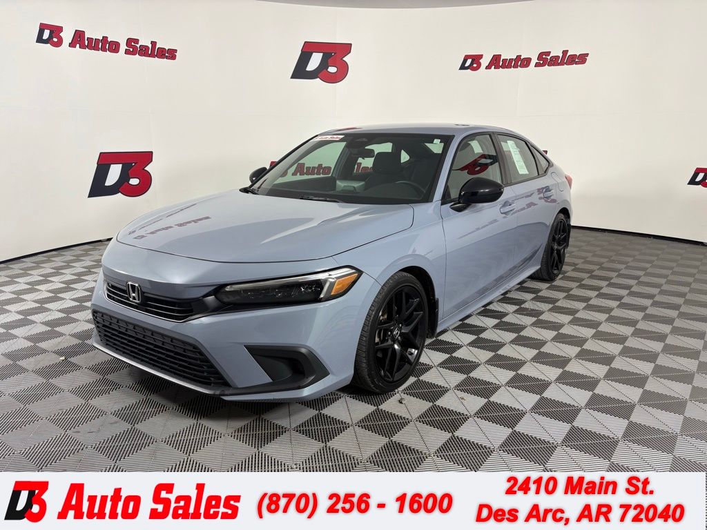 Meteorite Gray Metallic 2022 Honda Civic Sport FWD Sedan Front-Wheel Drive Continuously Variable Transmission