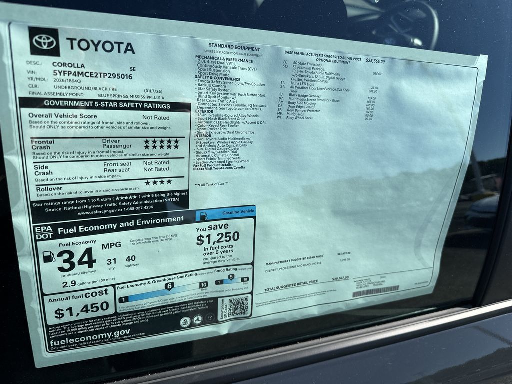 New 2026 Toyota Corolla Sedan