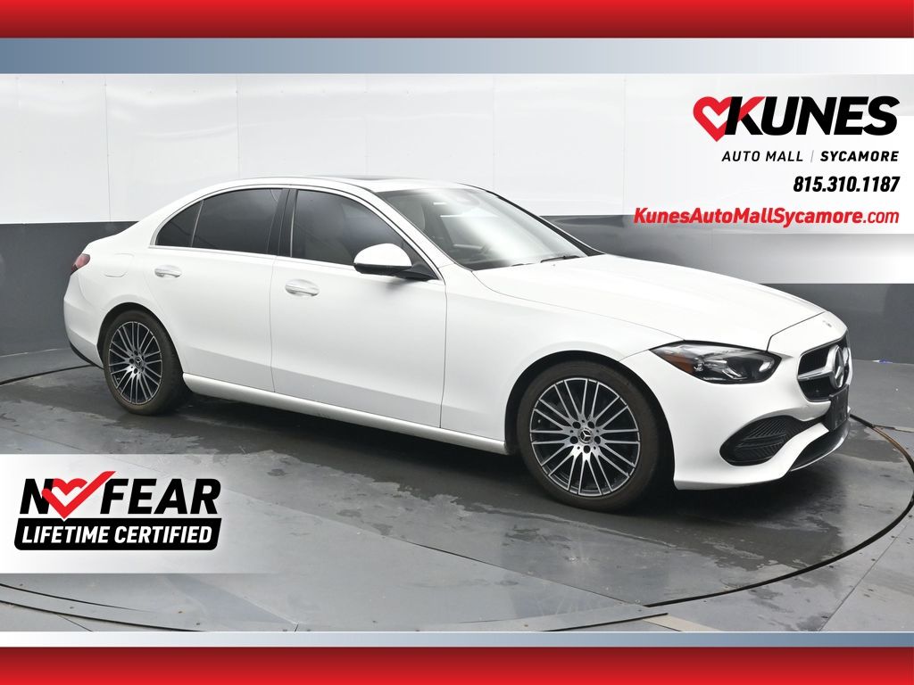 Polar White 2023 Mercedes-Benz C-Class Sedan All-Wheel Drive 9-Speed Automatic