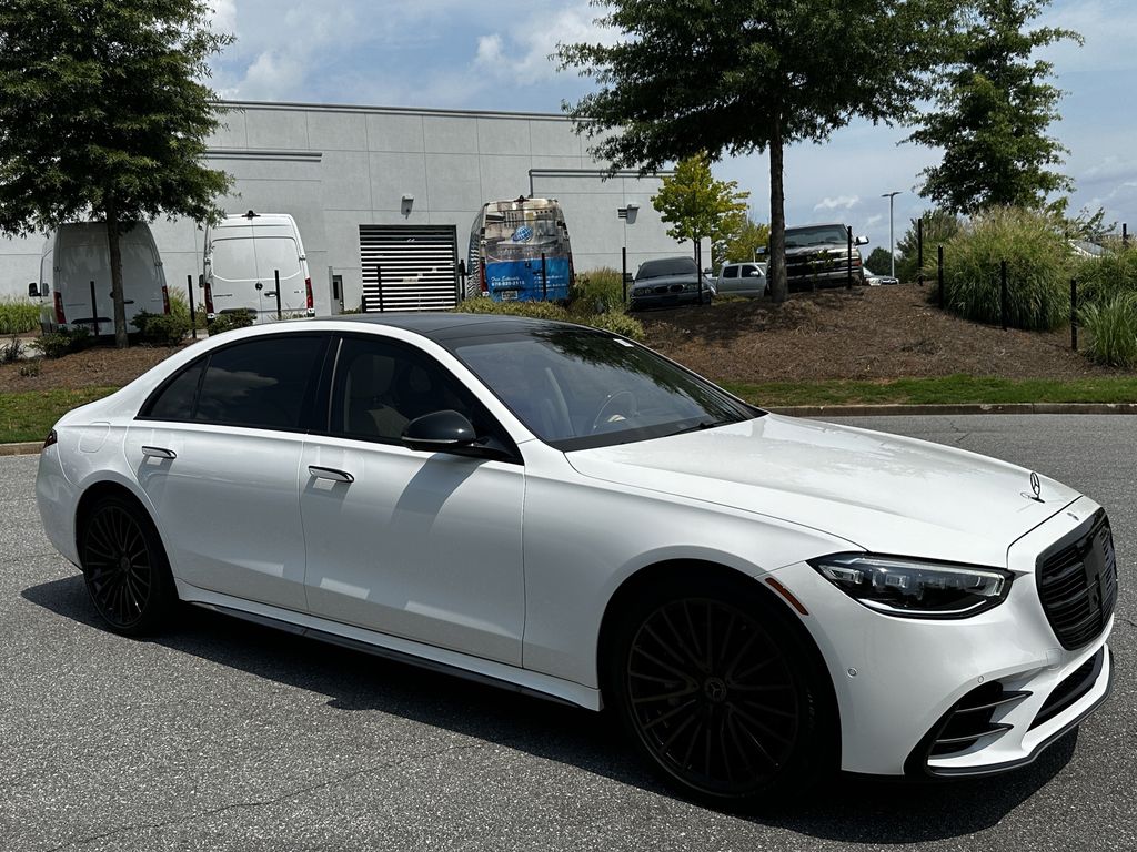 White 2025 Mercedes-Benz S-Class Sedan All-Wheel Drive 9-Speed Automatic