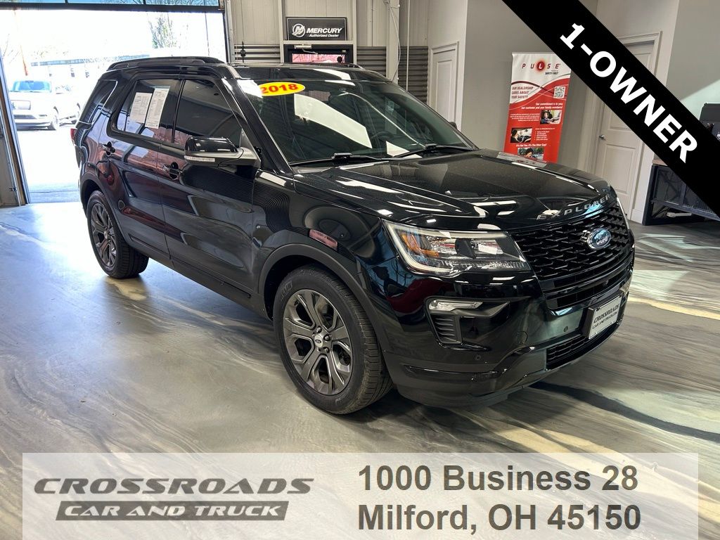 Black 2018 Ford Explorer Sport AWD SUV / Crossover All-Wheel Drive 6-Speed Automatic