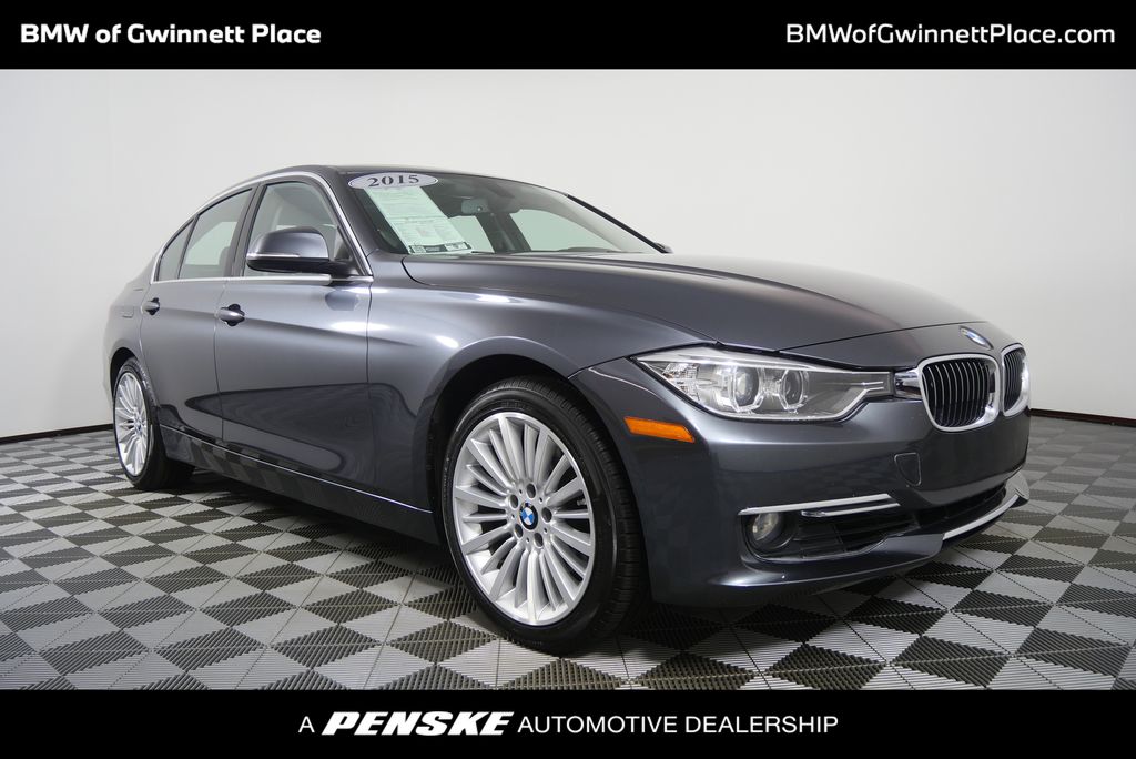 Mineral Gray Metallic 2015 BMW 3 Series Sedan Rear-Wheel Drive 8-Speed Automatic